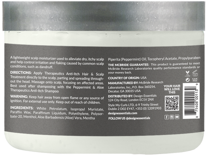 Design Essentials Peppermint & Aloe Therapeutics Anti-Itch Hair & Scalp Treatment