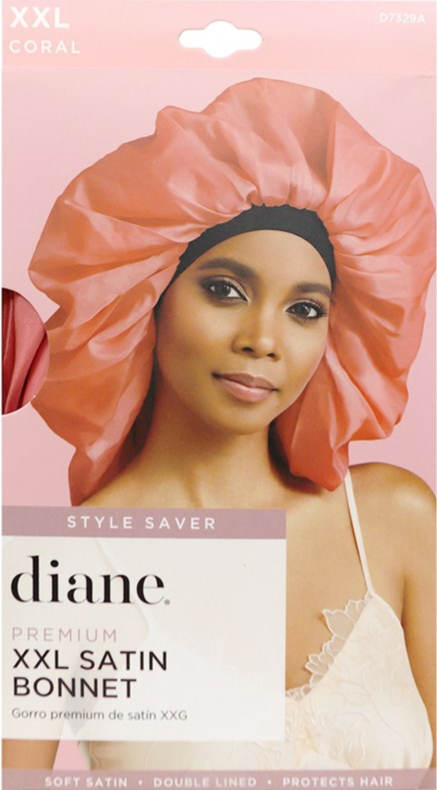 Diane Premium XXL Satin Bonnet - Coral