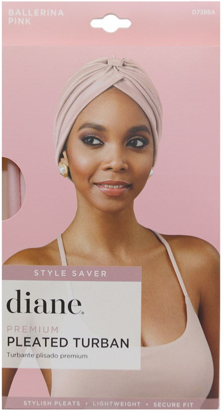 Diane Premium Pleated Turban - Ballerina Pink