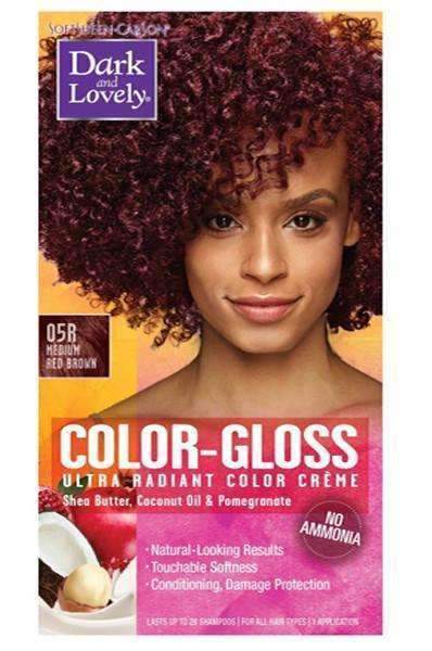 Dark & Lovely Color Gloss Ultra Radiant Color Creme - #05R Medium Red Brown - Beautiful Black Hair