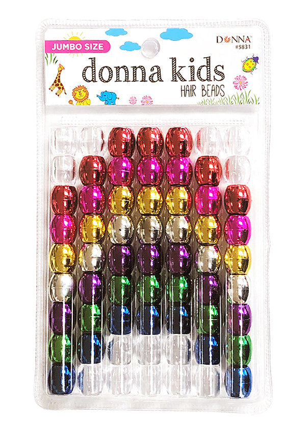 Donna Kids Jumbo Hair Beads - Metallic Mix #5831