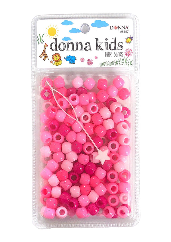 Donna Kids Medium Hair Beads - Pink Mix #5657