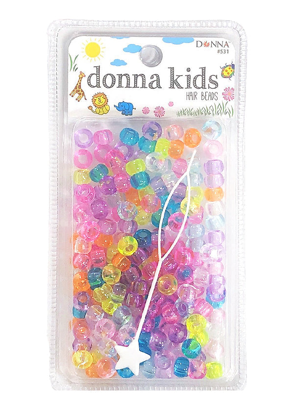 Donna Kids Small Hair Beads - Clear Mix #531
