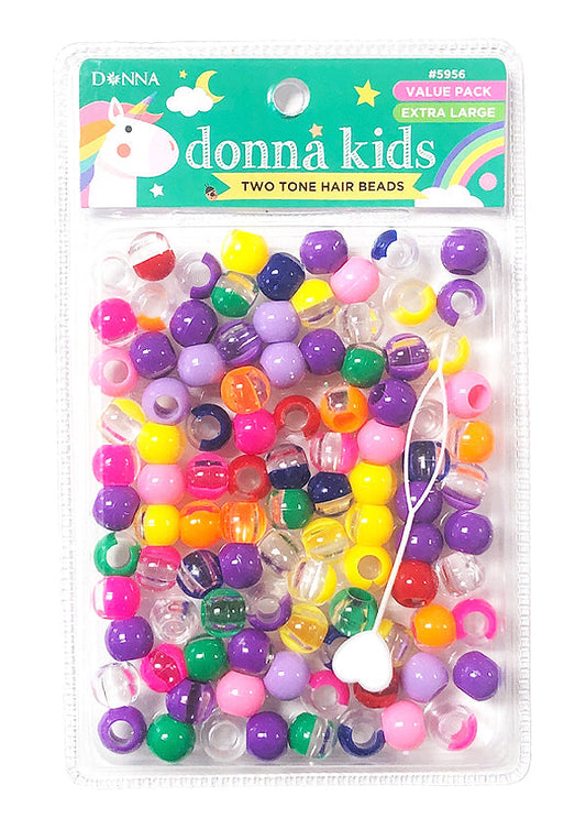 Donna Kids Two Tone Hair Beads - #5956 Assorted