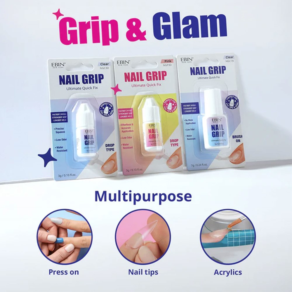 EBIN Nail Grip Ultimate Quick Fix Nail Glue