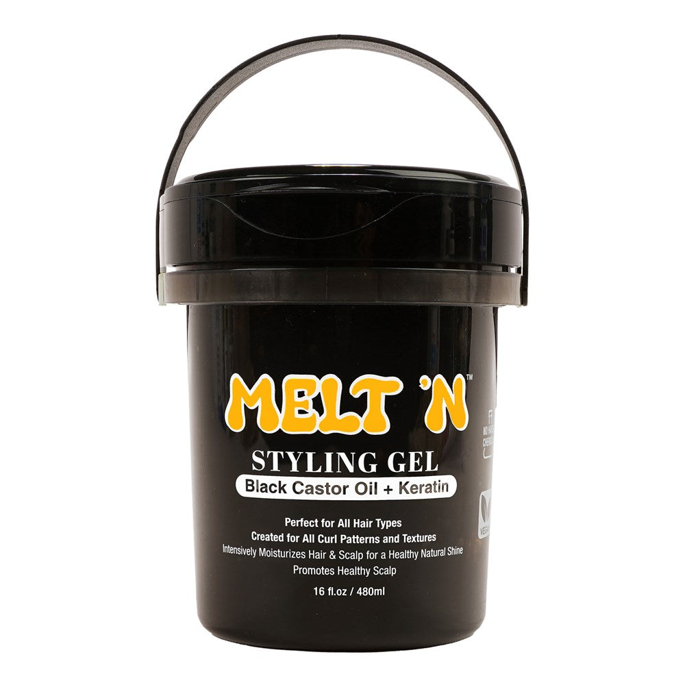 EBIN Melt'N Styling Gel - Black Castor Oil + Keratin 16oz
