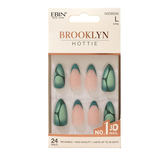 EBIN Press-On Nails Brooklyn Hottie #N3DB006 Long