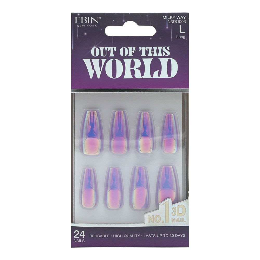 EBIN Press-On Nails Out Of This World - Milky Way #N3DO003 Long