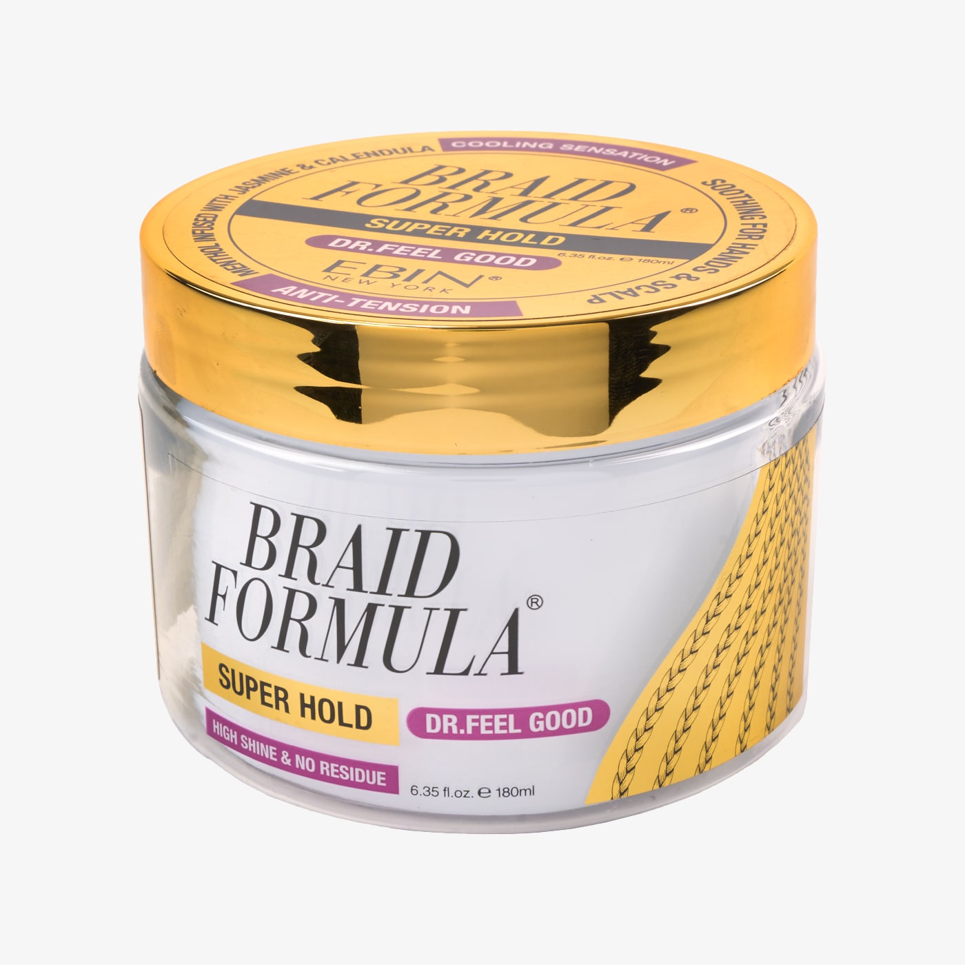 EBIN Braid Formula Dr. Feel Good Conditioning Gel - Menthol Super Hold 6.35oz