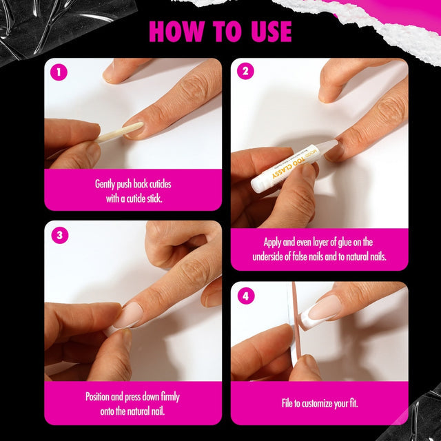 EBIN Press-On Nails Brooklyn Hottie #N3DB001 X-Long