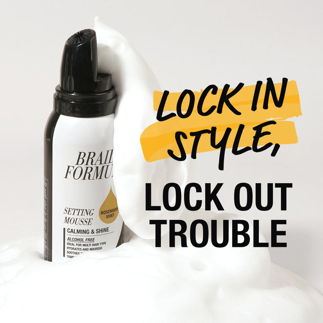 EBIN Braid Formula Calming & Shine Setting Mousse - Rosemary Mint