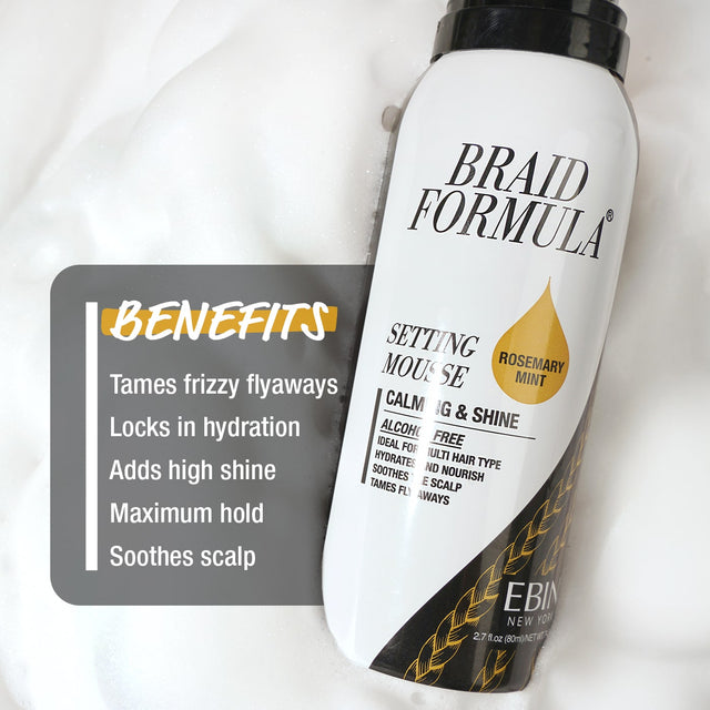 EBIN Braid Formula Calming & Shine Setting Mousse - Rosemary Mint