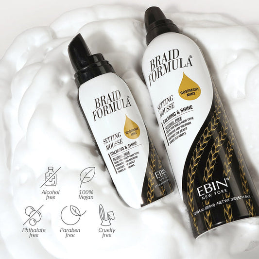 EBIN Braid Formula Calming & Shine Setting Mousse - Rosemary Mint