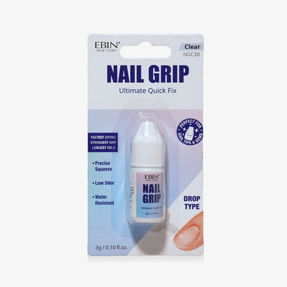 EBIN Nail Grip Ultimate Quick Fix Nail Glue - Clear 3g