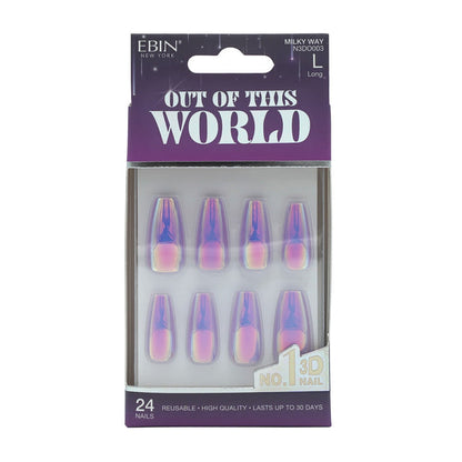 EBIN Press-On Nails Out Of This World - Milky Way #N3DO003 Long