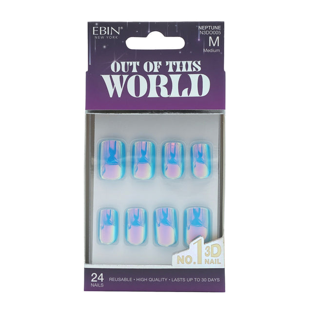 EBIN Press-On Nails Out Of This World - Neptune #N3DO005 Medium