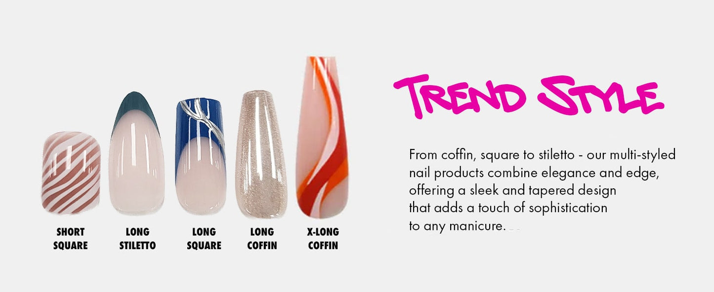 EBIN Press-On Nails Brooklyn Hottie #N3DB006 Long