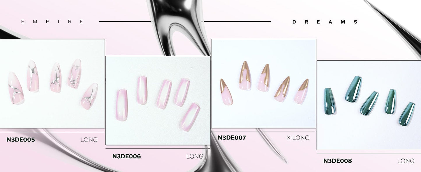 EBIN Press-On Nails Empire Dreams #N3DE004 X-Long