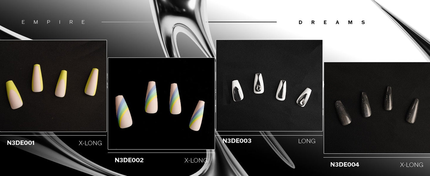 EBIN Press-On Nails Empire Dreams #N3DE004 X-Long