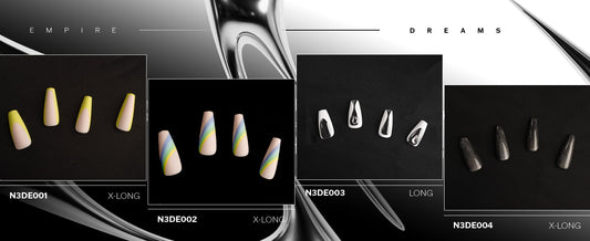 EBIN Press-On Nails Empire Dreams #N3DE002 X-Long