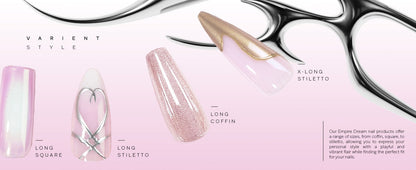 EBIN Press-On Nails Empire Dreams #N3DE002 X-Long