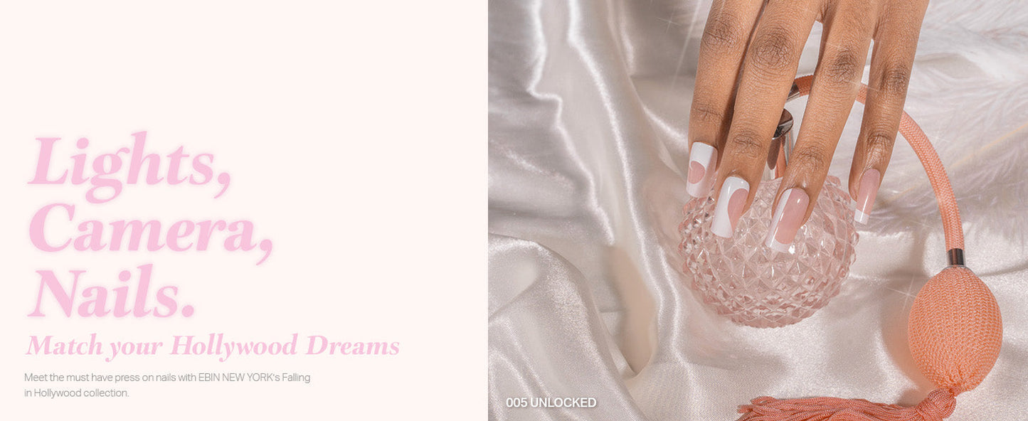 EBIN Press-On Nails Falling in Hollywood - Monroe #NN3DH004 Long