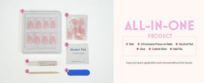 EBIN Press-On Nails Falling in Hollywood - Catwalk #NN3DH003 X-Long