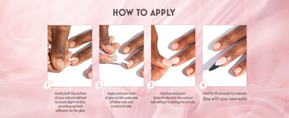 EBIN Press-On Nails Falling in Hollywood - Catwalk #NN3DH003 X-Long