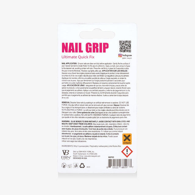 EBIN Nail Grip Ultimate Quick Fix Nail Glue