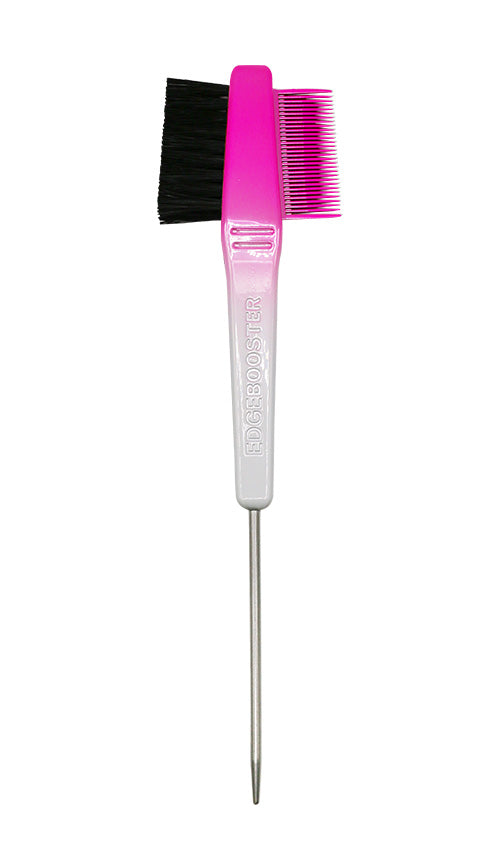Edge Booster Edge Hair Brush + Comb - Hot Pink & White