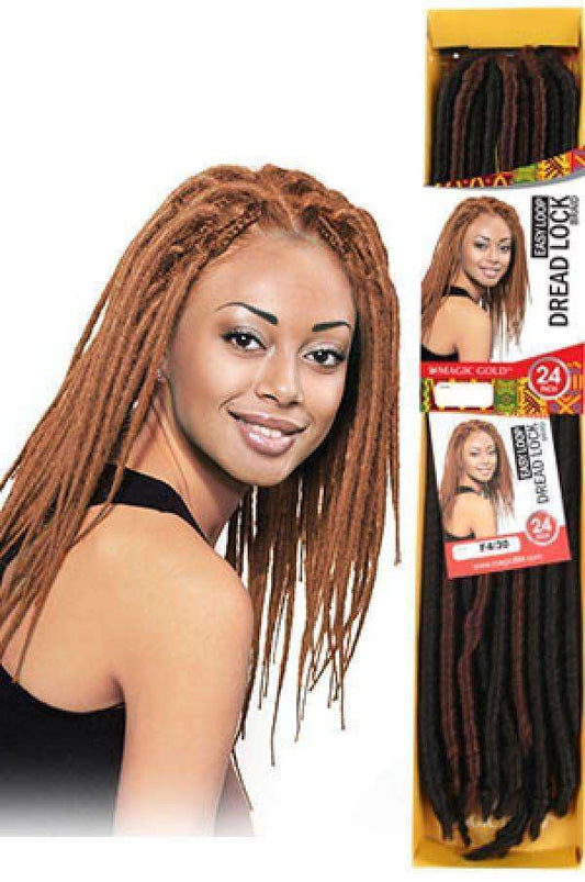 Magic Gold Easy Loop Dread Lock 24" - Beautiful Black Hair