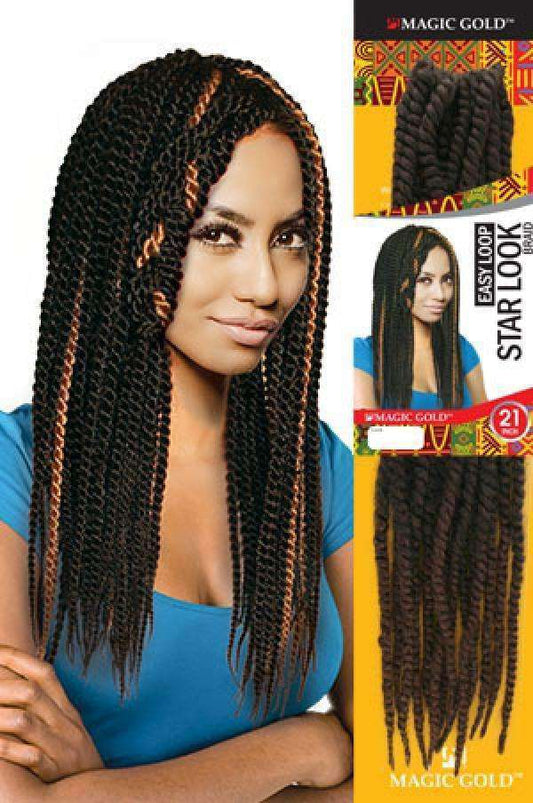 Magic Gold Star Look 21" - Beautiful Black Hair