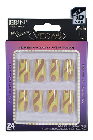 EBIN Press-On Nails What Happens in Vegas - It's Lit #N3DV001 Long