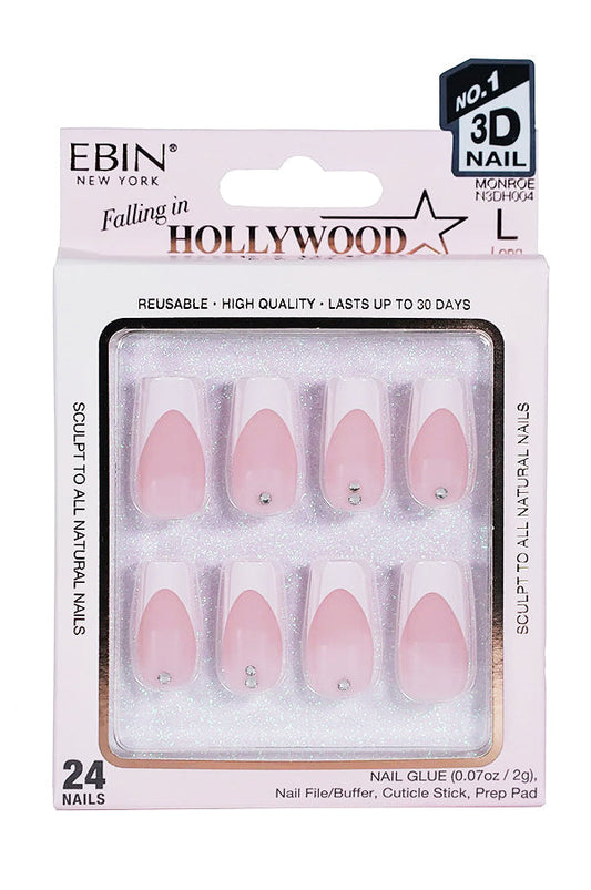 EBIN Press-On Nails Falling in Hollywood - Monroe Long #NN3DH004