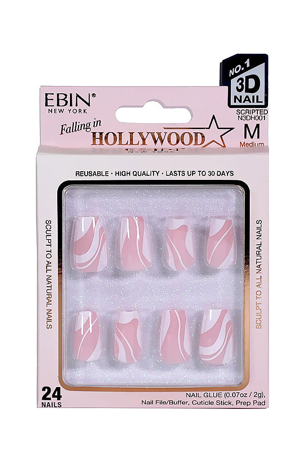 EBIN Press-On Nails Falling in Hollywood - Scripted Medium #NN3DH001