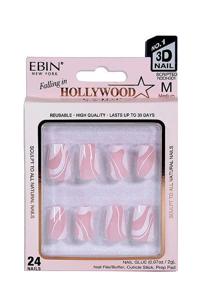 EBIN Press-On Nails Falling in Hollywood - Scripted Medium #NN3DH001