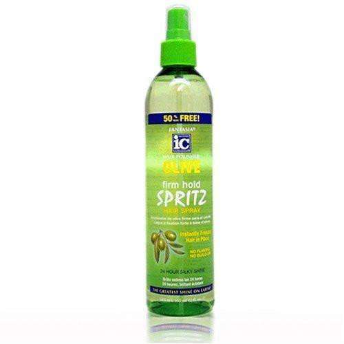 Fantasia IC Hair Polisher Olive Firm Hold Spritz 12oz - Beautiful Black Hair