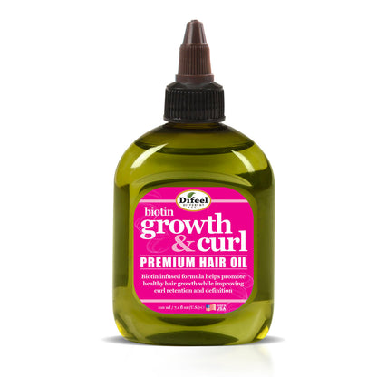 Difeel Biotin Growth & Curl Premium Hair Oil 7.1oz