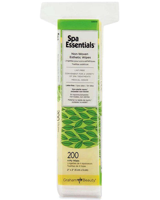 Graham Beauty Spa Essentials Non-Woven Esthetic 4-Ply Wipes (2inch x 2inch) - Beautiful Black Hair