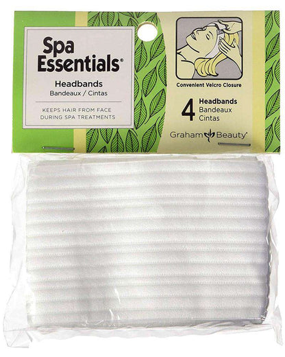 Graham Beauty Spa Essentials Headbands Lycra with Velcro Closure - Beautiful Black Hair