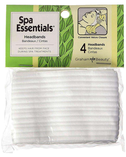 Graham Beauty Spa Essentials Headbands Lycra with Velcro Closure - Beautiful Black Hair