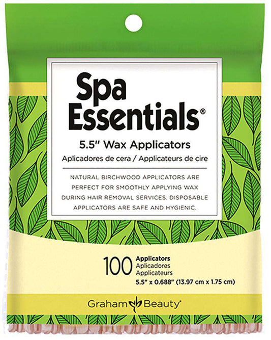 Graham Beauty Spa Essentials Wax Applicators (5.5inch) - Beautiful Black Hair