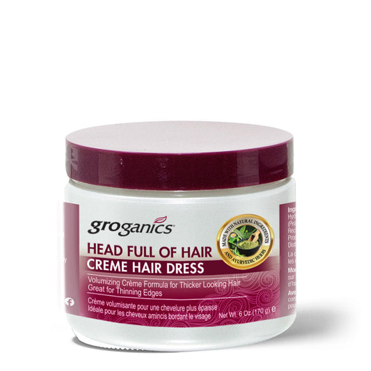 GroGanics Groganics Head Full Of Hair Volumizing Creme Hair Dress 6oz - Beautiful Black Hair