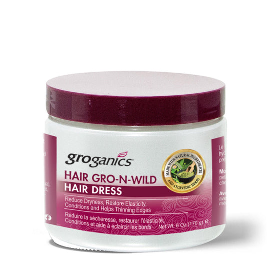 GroGanics Hair Grow-n-Wild Hair Dress 6oz - Beautiful Black Hair