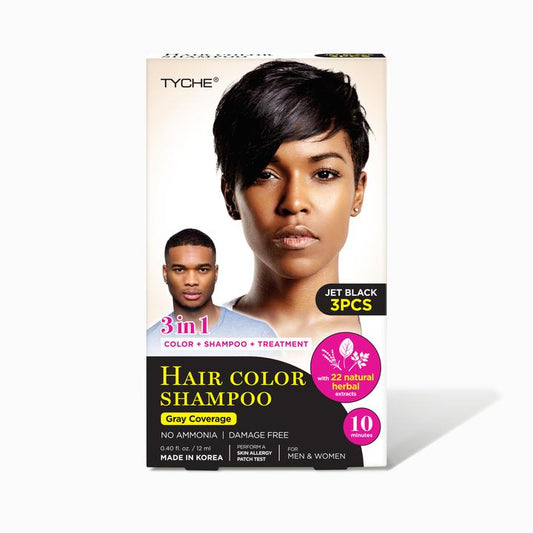 Nicka K Tyche Magic Hair Color Shampoo - Jet Black - Beautiful Black Hair