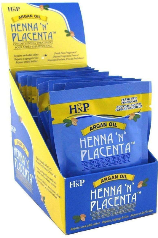 Hask Argan Oil Henna N Placenta Treatment Pack - Beautiful Black Hair
