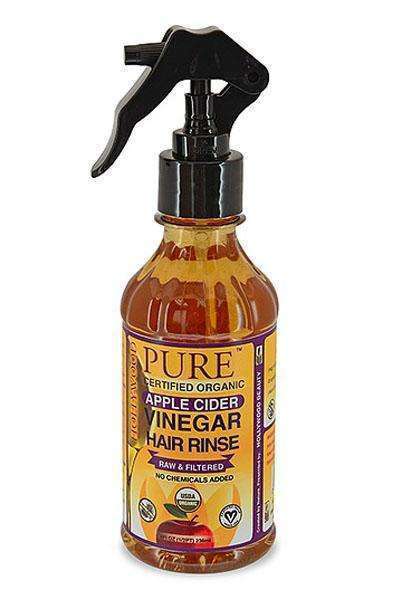 Hollywood Beauty Pure Certified Organic Apple Cider Vinegar Hair Rinse 8oz - Beautiful Black Hair