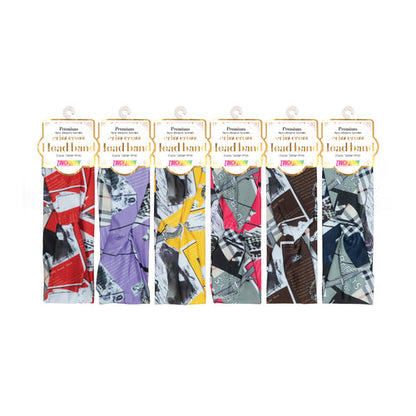 Touch Down Premium Cris Cross Head Band - Checkplaid