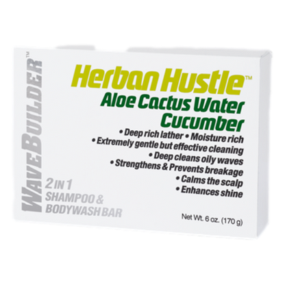 WaveBuilder Herban Hustle  2 In 1 Shampoo & Body Wash Bar - Beautiful Black Hair
