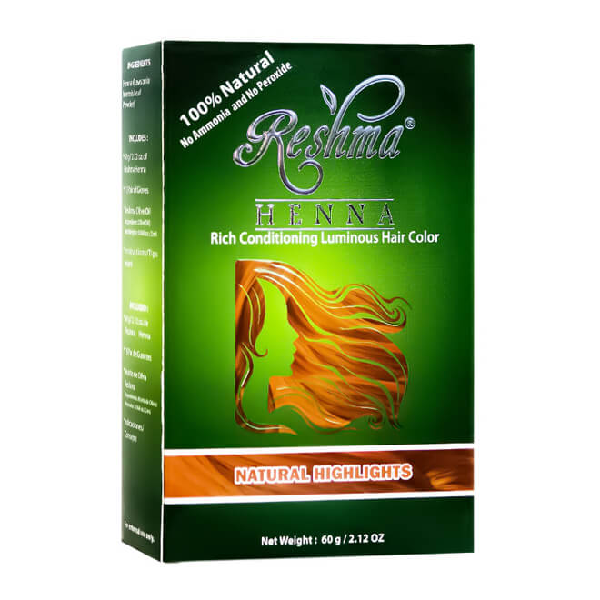 Reshma 30 Minute Henna Highlights Semi-Permanent Hair Color - Natural Highlights
